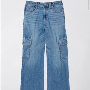 AE Super High-Waisted Cargo Baggy Wide-Leg Jean